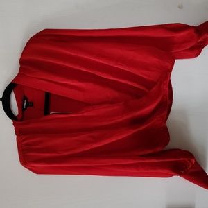 Express red long sleeve slouchy top- ready for valentines day !
